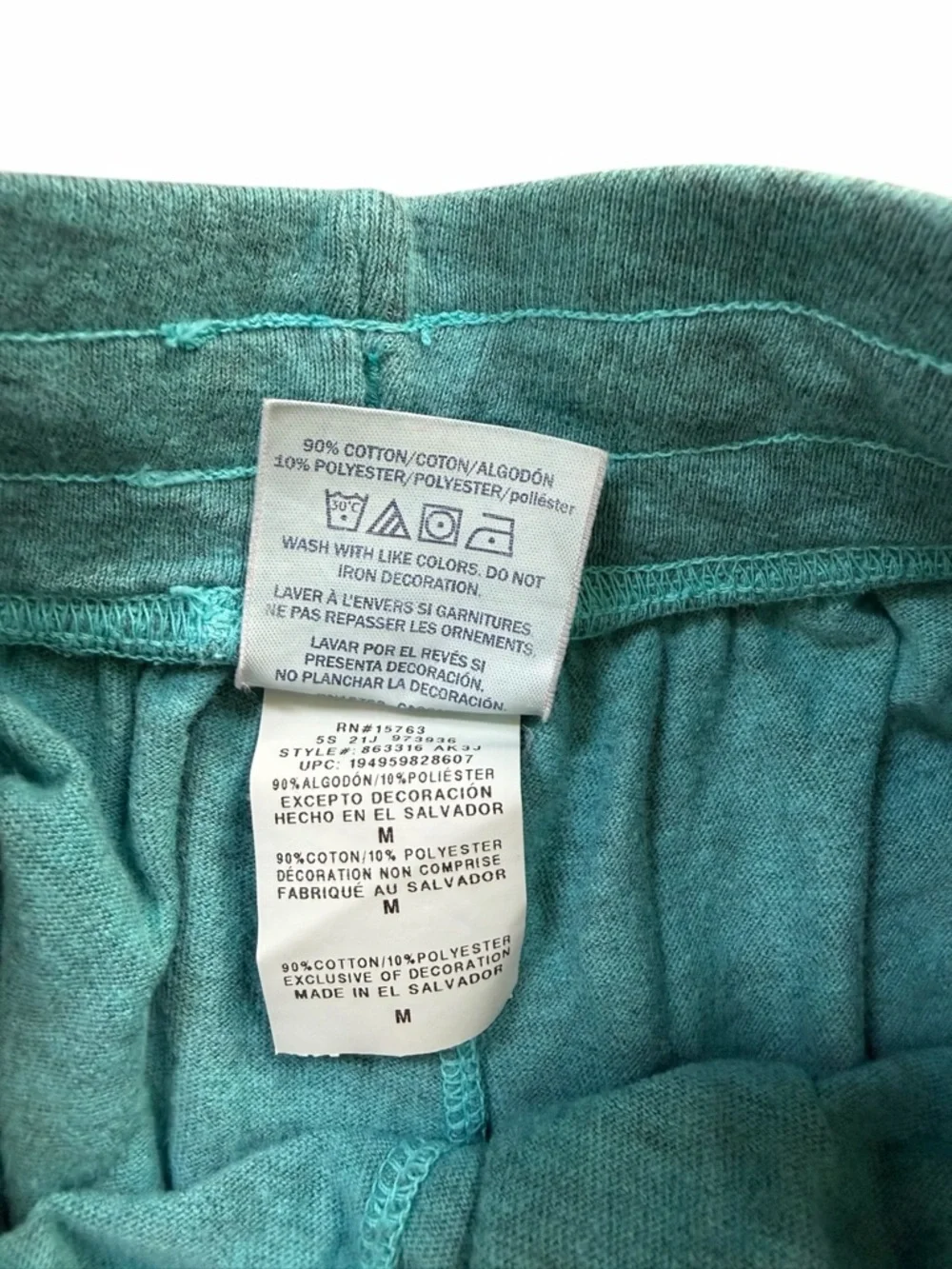 Champion Men's Medium Aqua Terry Shorts - Picture 8 of 8